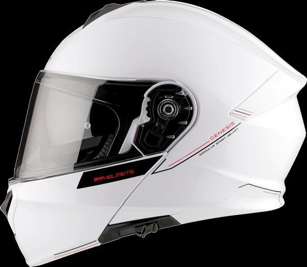 KASK MT GENESİS SV A2 ÇENE AÇILIR PARLAK BEYAZ - Image 1