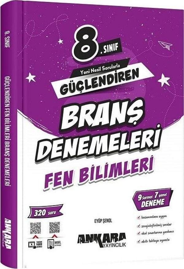 Ankara Yayıncılık 8. Sınıf Fen Bilimleri Güçlendiren Branş Denemeleri  - Ankara Yayıncılık - Image 1