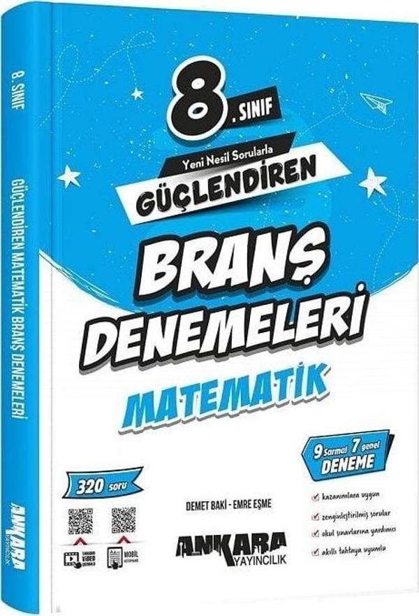 Ankara Yayıncılık 8. Sınıf Matematik Güçlendiren Branş Denemeleri  - Ankara Yayıncılık - Image 1