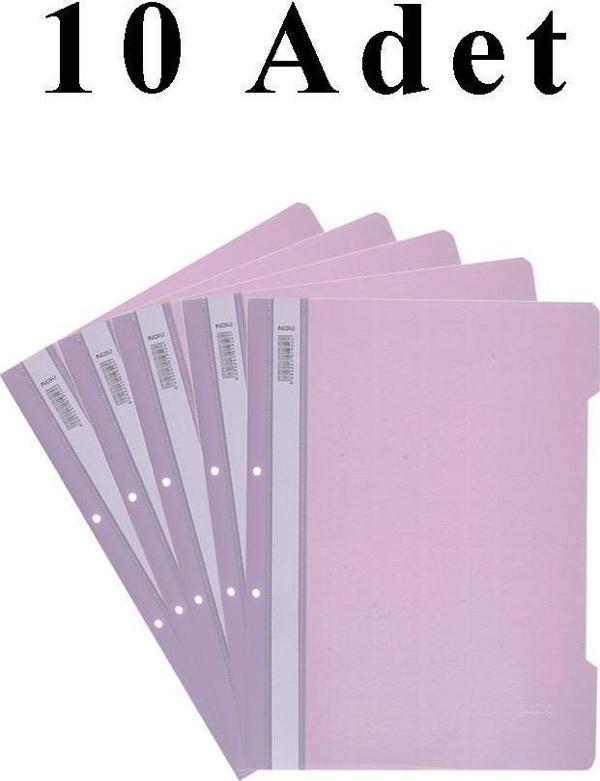10 Adet A4 Lila Telli Dosya 1 Paket Ekonomik Kaliteli Telli Dosya Ofis Büro Okul - Image 1