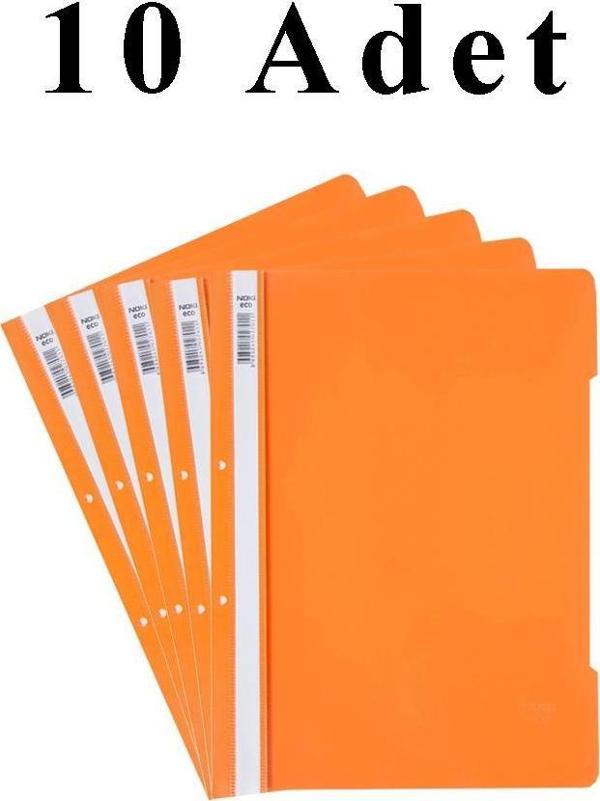 10 Adet A4 Turuncu Telli Dosya 1 Paket Ekonomik Kaliteli Telli Dosya Ofis Büro Okul - Image 1