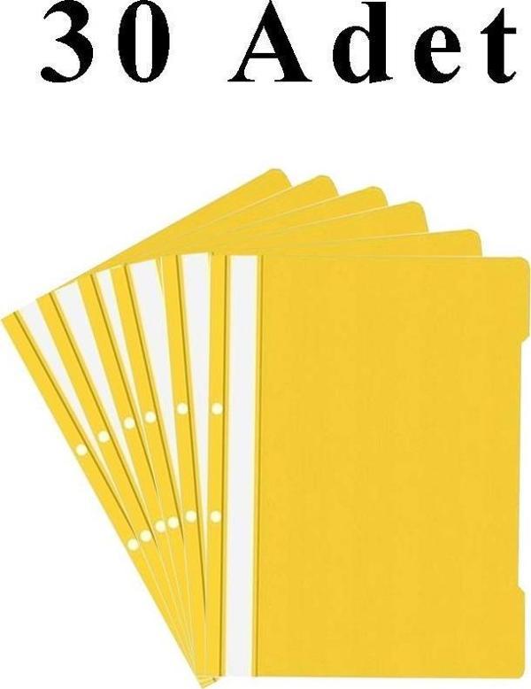 30 Adet A4 Sarı Telli Dosya 1 Paket Ekonomik Kaliteli Telli Dosya Ofis Büro Okul - Image 1