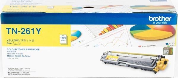 Brother Tn-261Y 1400 Sayfa Kapasiteli Sarı Toner - Image 1