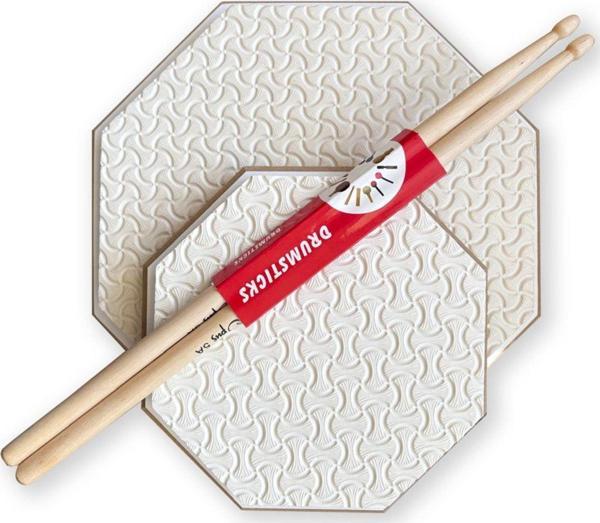 Yurtrenkleri Yayınevi Bateri Davul Ritim Çalışma Pedi 12''+ 8" + Baget 5A (Üçlü Set) - Yurtrenkleri Yayınevi - Image 1