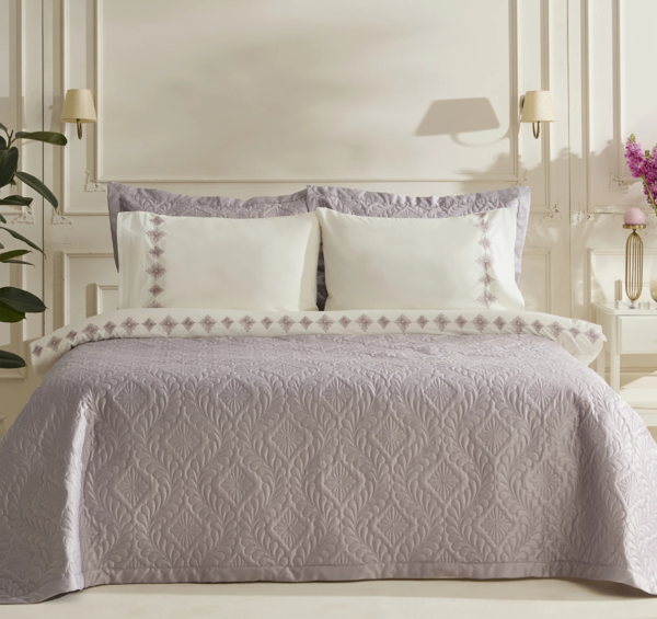 Karaca Home Glory Çift Kişilik %100 Pamuk 7 Parça Düet Set Pembe - Image 1