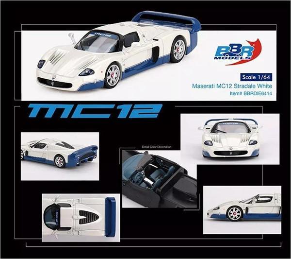 Mini GT 1/64  BBR Model Maserati MC12 Stradale Beyaz - Image 1