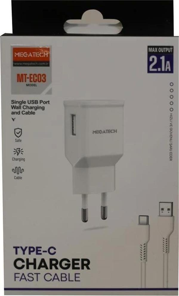 Megatech MT-EC03 2.1A Micro Usb TYPE-C  Kablo+ Ev Şarj Adaptörü Hızlı Şarj - Image 1