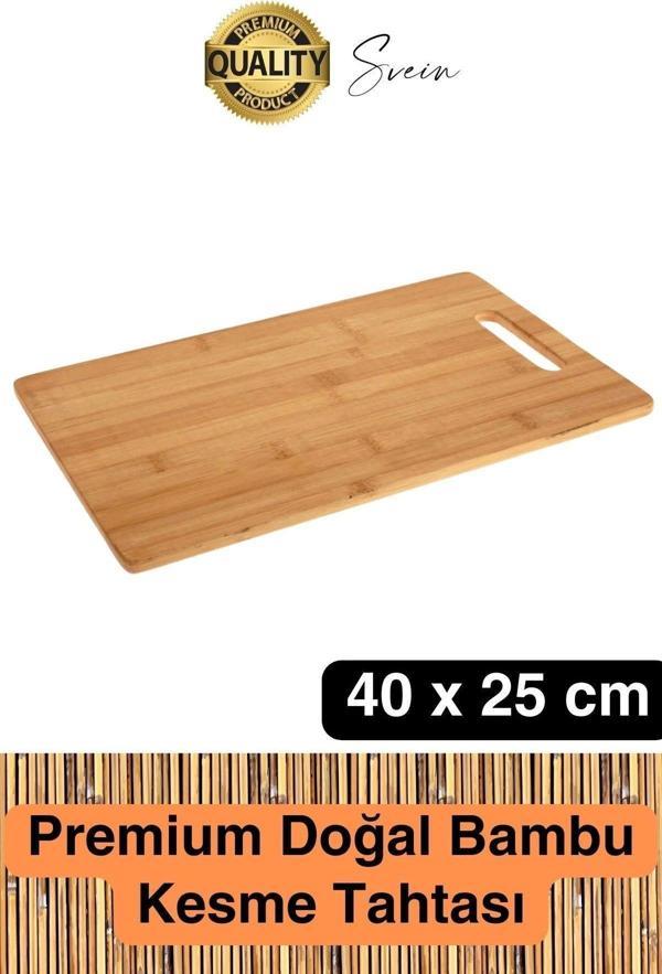 Bambu Kesme Doğrama Tahtası Ahşap Kesim Panosu Et Tavuk Balık Sebze Antibakteriyel Yıkanabilir - Image 1