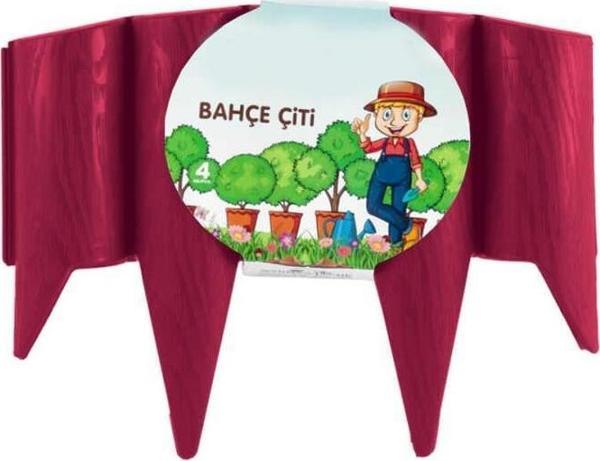 Omnipazar SO-IBC3 Eko İstanbul Bahçe Çiti 4'lü Set 31x23 cm Vişne (102) - Image 1