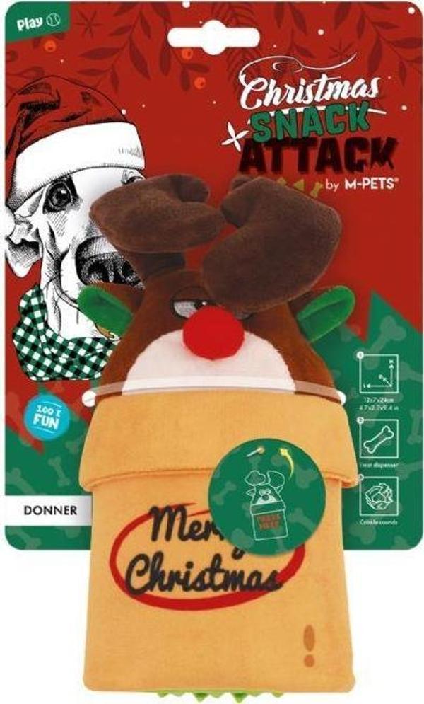 M-PETS CHRISTMAS DONNER SNACK ATTACK KÖPEK OYUNCAĞI - Image 1