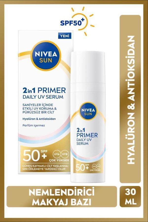 Sun Spf50 Primer Nemlendirici Makyaj Bazı 30ml, Kusursuz,uzun Süreli Makyaj, , Hyaluron, Antioksidan - Image 1