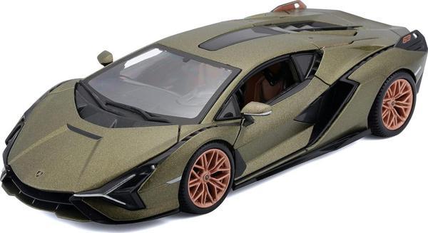 Burago 1:24 Lamborghini Sian Diecast Model Araba Yeşil - Image 1