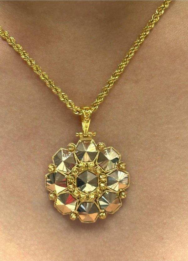 Hakan Güler Kuyumculuk 14 Ayar Altın Dorika Toplu Kolye Uclu Halat Zincir - Image 1