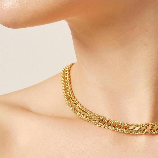 Dores Gold Pullu Halat Zincir Kolye 14 Ayar Altın - Image 1