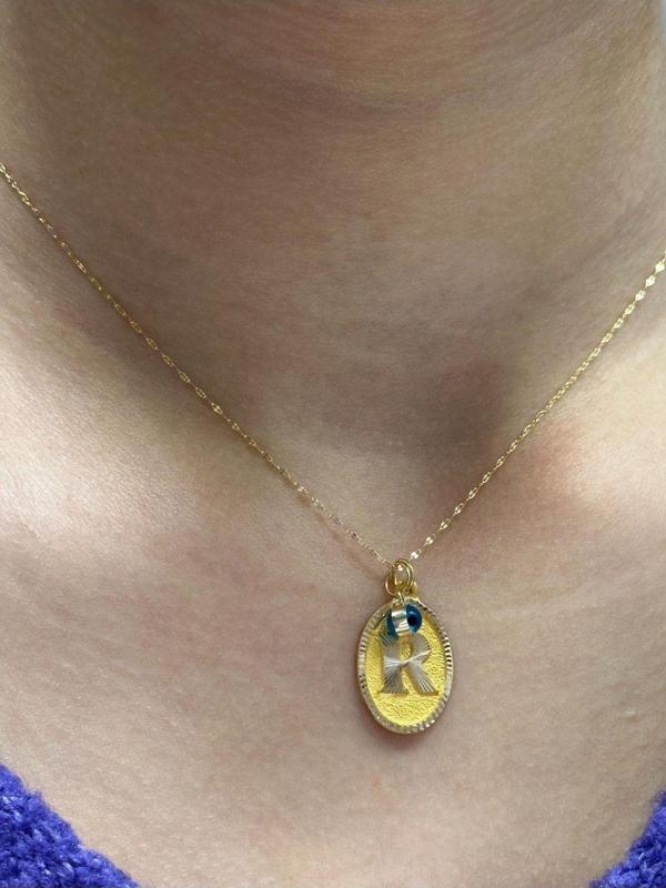 Hakan Güler Kuyumculuk Altın Nostaljik R Harfli Aynalı Zincirli Kolye - Image 1