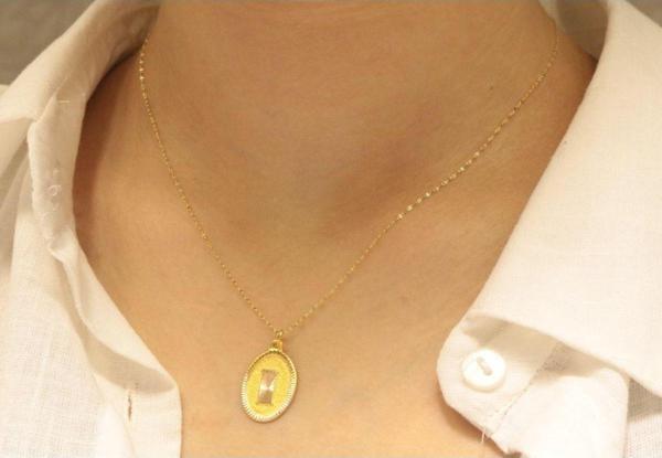 Hakan Güler Kuyumculuk 14 Ayar Altın Aynalı Zincirli I Harfi - Image 1