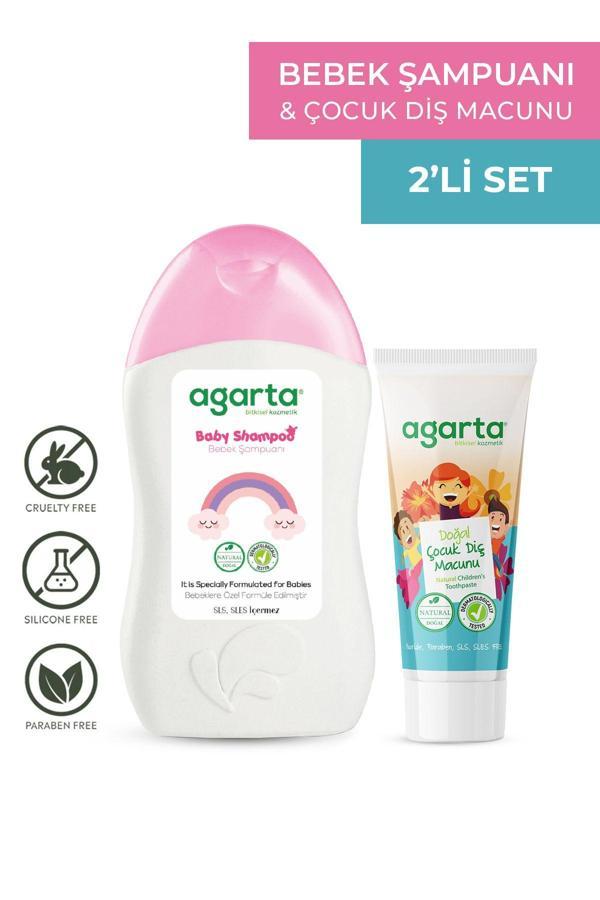 Agarta 2 Li Set Kız Çocuklarına Özel Bakım Şampuanı 400 Ml Çocuk Diş Macunu 75 Ml - Image 1