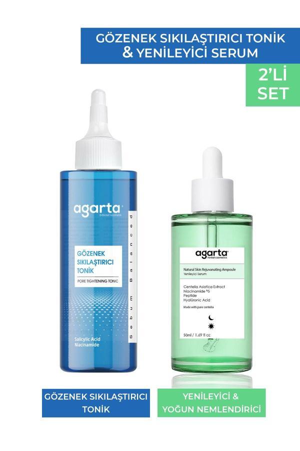 Agarta 2'Li Set Gözenek Sıkılaştırıcı Tonik 200 Ml & Yenileyici Serum 50 Ml - Image 1
