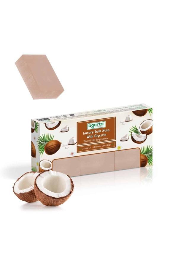 Agarta El Yapımı Doğal Banyo Sabunu Hindistan Cevizi 3*150 Gr - Image 1