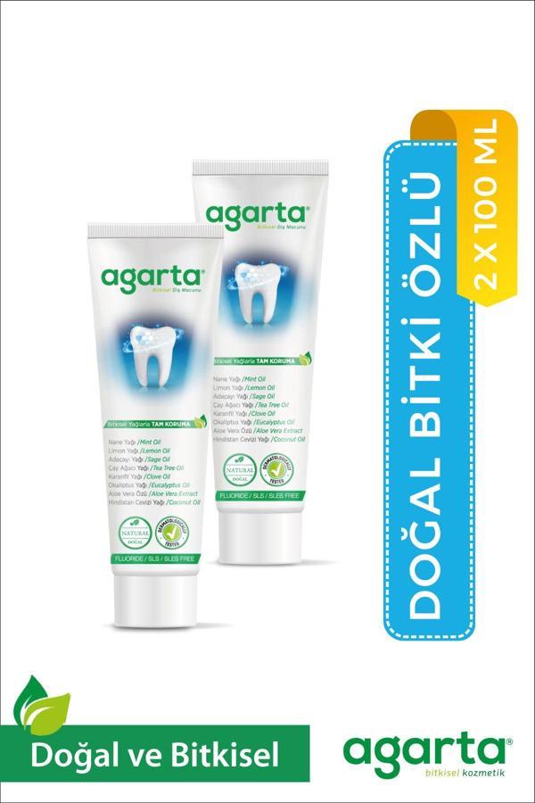Agarta 2 Adet Doğal Florürsüz Bitki Özlü Diş Macunu 100 Ml - Image 1