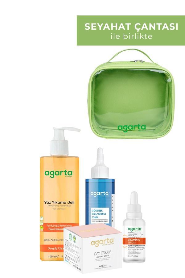 Agarta Aydınlatıcı C Vitamini Bakım Kiti + Seyahat Çantası Hediyeli - Image 1