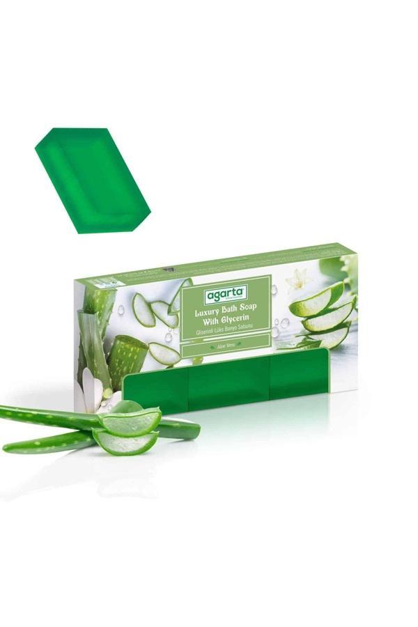Agarta El Yapımı Doğal Banyo Sabunu Aloe Vera 3*150 G - Image 1