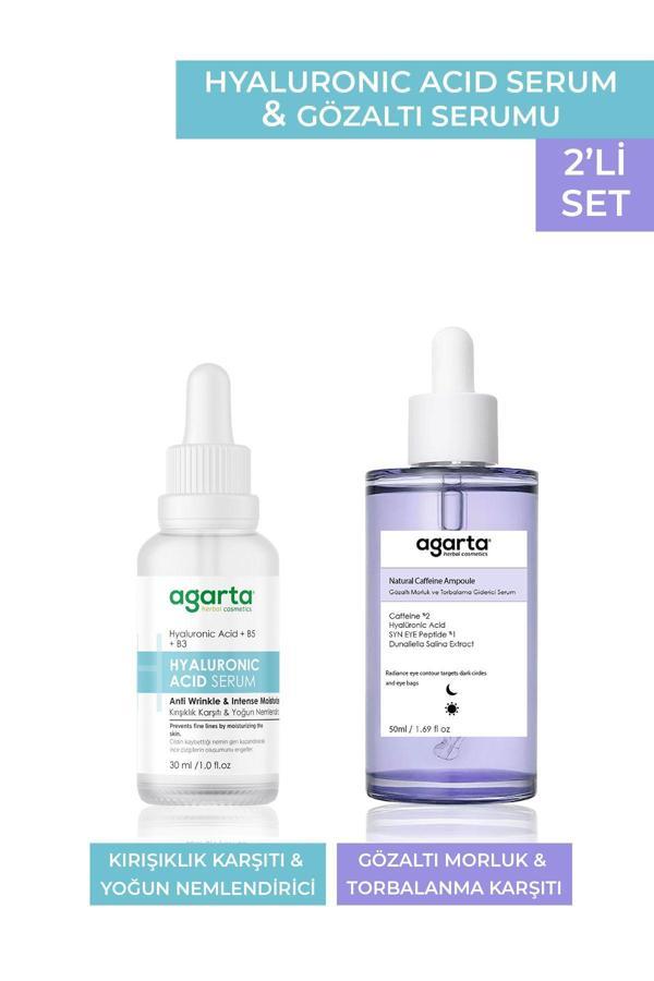 Agarta 2'Li Set Hyaluronıc Acıd Serum 30 Ml & Göz Altı Torbalama Morluk Serum 50 Ml - Image 1