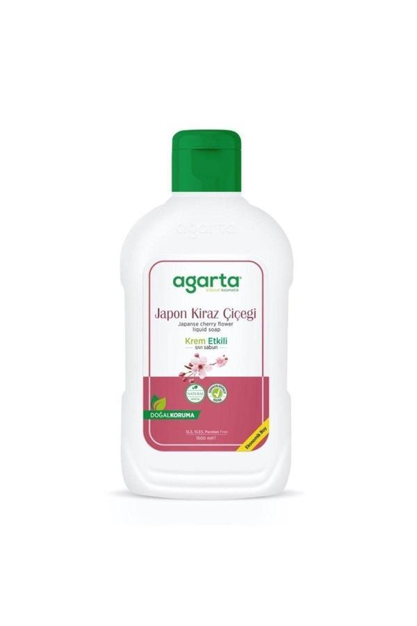 Agarta Doğal Japon Kirazı Çiçeği Sıvı Sabun 1500 Ml - Image 1