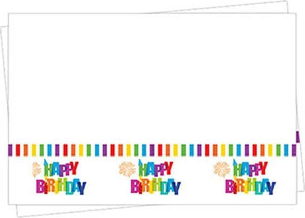 RENKLİ DOĞUM GÜNÜ MASA ÖRTÜSÜ 120X180(PLASTİK) - Image 1