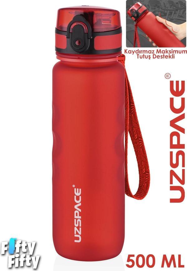 Uzspace 500 ML Kaydırmaz Maksimum Tutuş Destekli Tritan Su Matarası -FFUZ1215 - Image 1