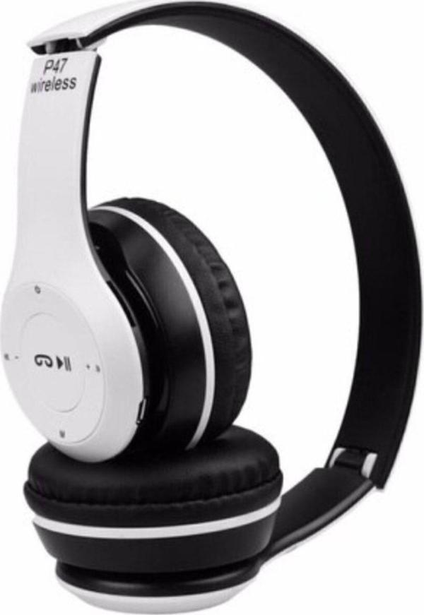 Bln P47 Wireless 5.0 Edr Mat Beyaz Bluetooth Kablosuz Mp3 Çalar Kulaklık P47 - Image 1
