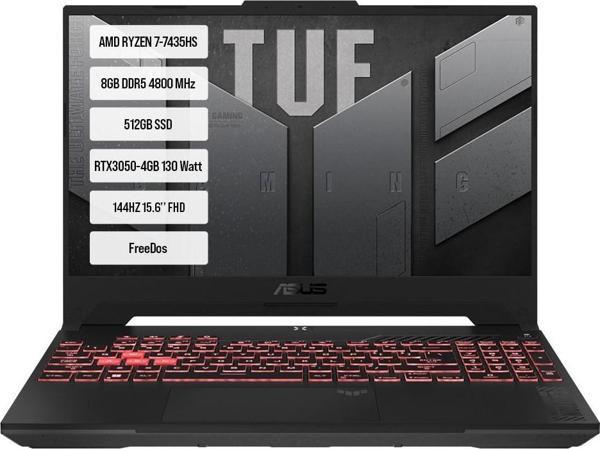 ASUS FA506NCR-HN114 R7-7435HS 8GB DDR5 512GB SSD RTX3050-4GB 15.6'' 144Hz FreeDos - Image 1