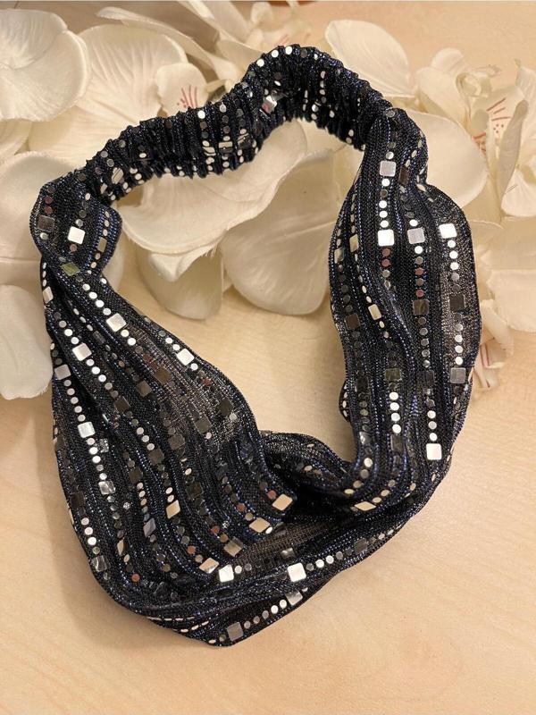 Bandana Parıltılı saç bandı Lastikli Paraşüt Bandana - Image 1