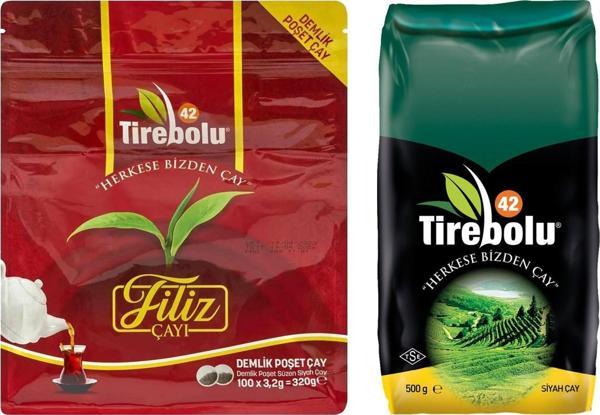 Tirebolu 42 Filiz Çayı Demlik Poşet 100 lü + Dökme Çay 500 gr - Image 1