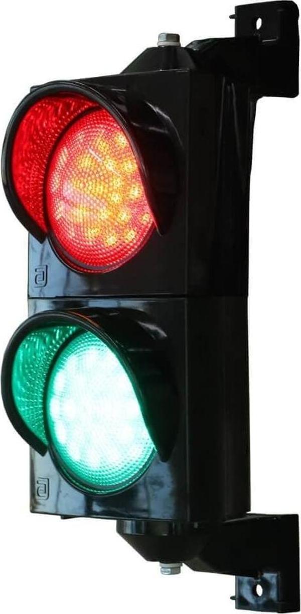 100 mm Ledli İkili Sinyal Verici, Trafik Lambası - Image 1