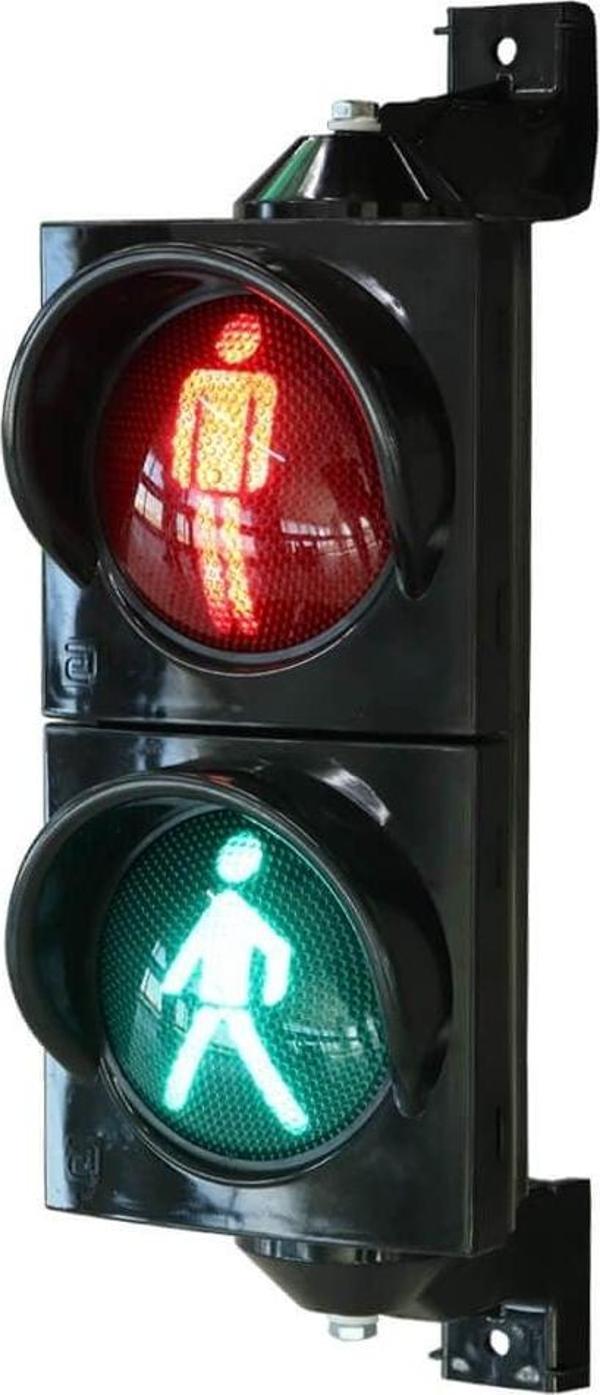 100 mm Ledli Yaya Figürlü Sinyal Verici, Trafik Lambası - Image 1