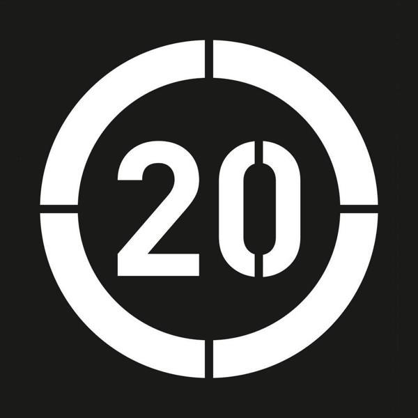 Boyama Şablonu Azami Hız Sınırı 20 km Alüminyum 100x100cm - Image 1