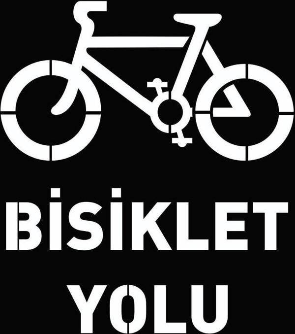 Boyama Şablonu Bisiklet Yolu Alüminyum 100x100cm - Image 1