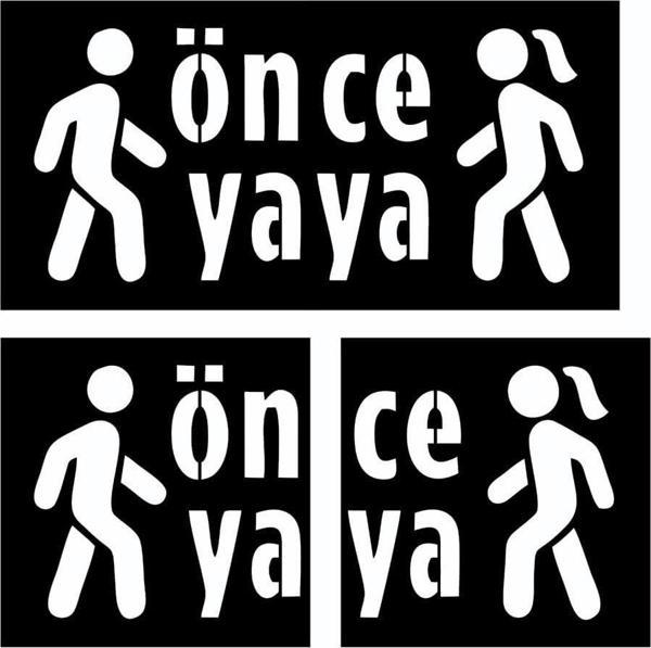 Boyama Şablonu Önce Yaya Kompozit 100x200cm (İki Parça) - Image 1