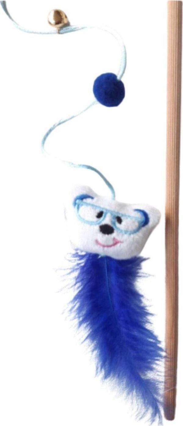 Be Cat Kedi Oltası Peluş Mavi Oyuncaklı Çanlı - Image 1
