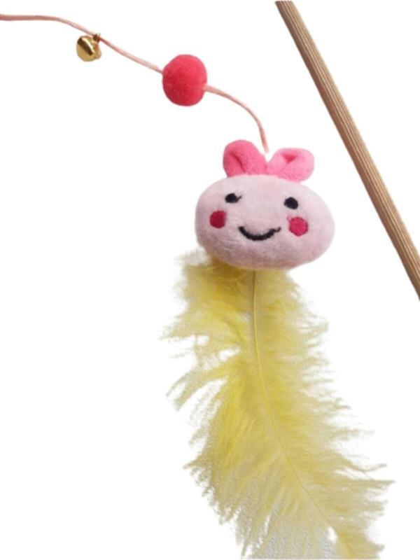 Be Cat Kedi Oltası Peluş Pembe Oyuncaklı Çanlı - Image 1