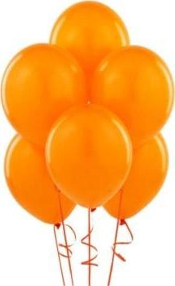 Balonevi 12" Baskı Balonu Neon Turuncu (100 Lü Paket) - Image 1