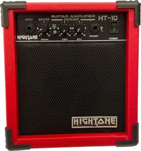 High Tone Kırmızı Hightone 10 Watt Elektro Gitar Combo Amfi Over Drive Kulaklık Çıkışı - Image 1