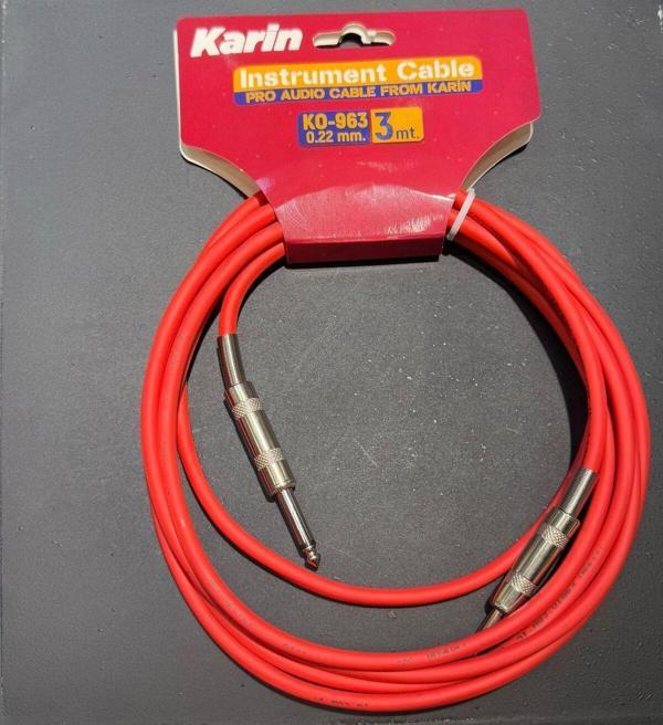 Karin Ko-963 Enstrüman Kablosu 3 Metre Kırmızı - Image 1