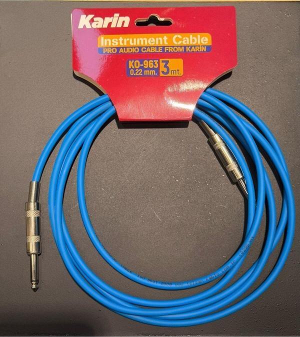 Karin Ko-963 Enstrüman Kablosu 3 Metre Mavi - Image 1