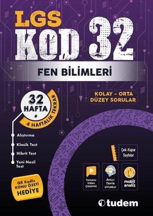 LGS Fen Bilimleri Kod 32 - Tudem Yayınları - Ders Kitapları - Image 1
