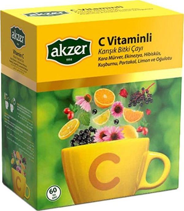 Akzer C Vitaminli Karışık Bitki Çayı 60 Lı - Image 1