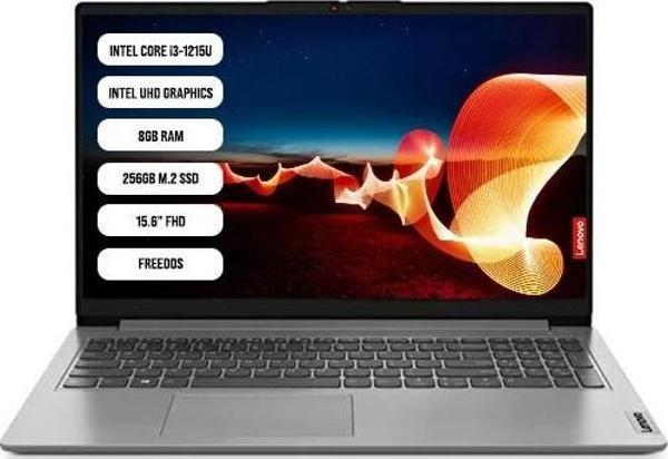 Ideapad 1 82QD0072TX I3-1215U 8gb 256GB SSD 15.6" Freedos Taşınabilir Bilgisayar - Image 1
