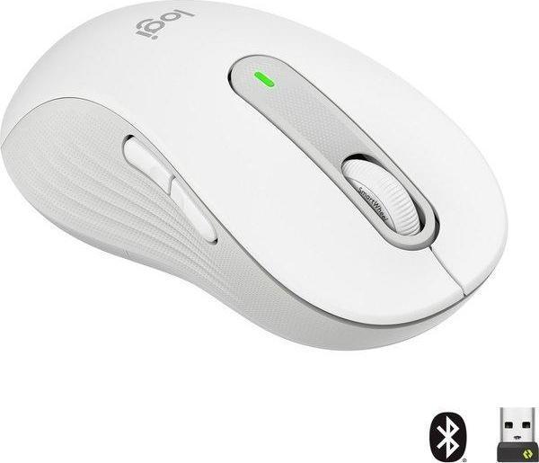 Logitech Signature M650 Büyük Boy Sol El Için Sessiz Kablosuz Mouse - Beyaz - Image 1