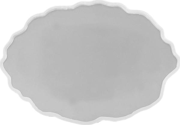 Epoksi Silikon Kalıp YERLİ Nişan ve Söz Tepsi Kalıbı Oval Düzensiz Dalgalı 23X36 CM - Image 1